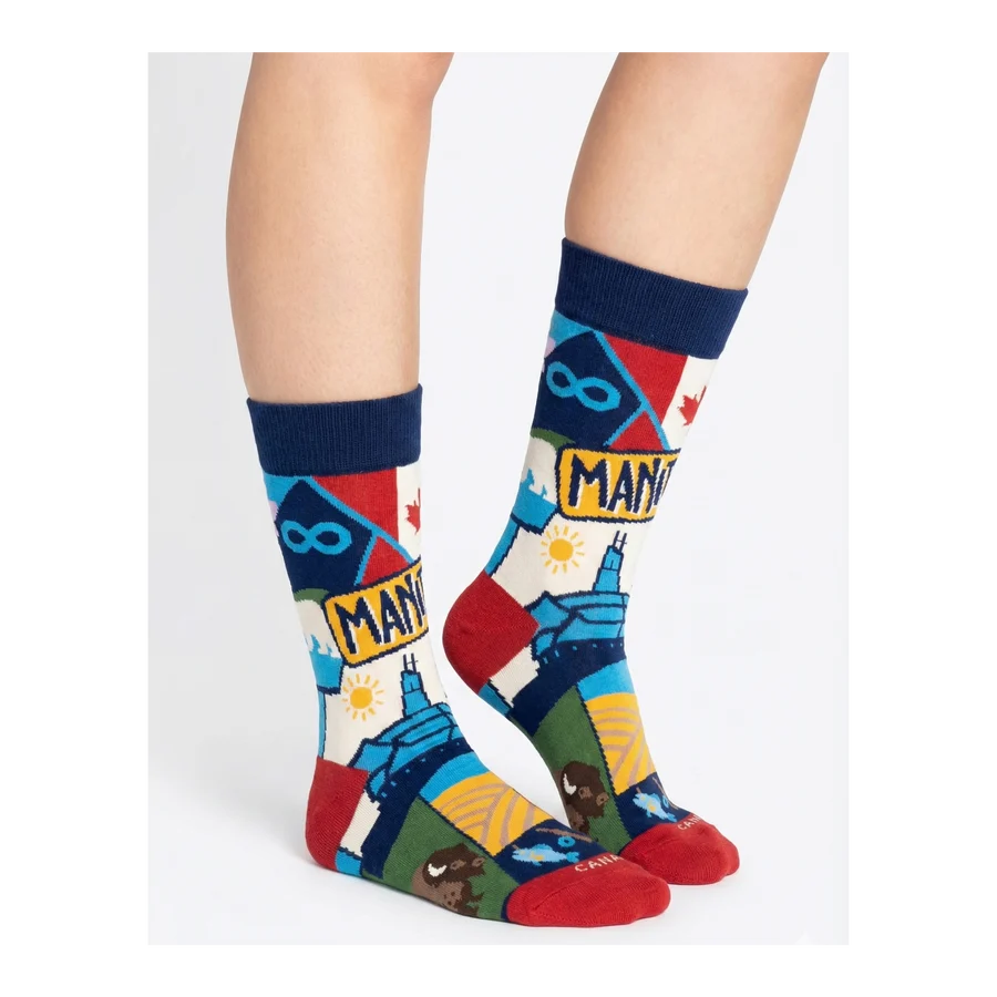 Northern Icons Manitoba Prairie Graphic Crew Socks