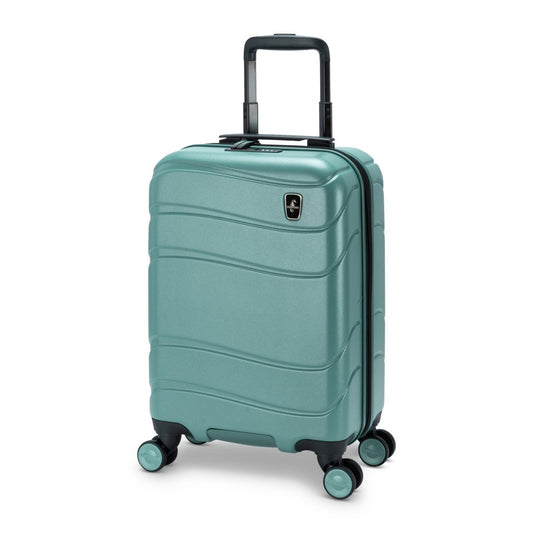 Product Image – Atlantic Transmarine 19" Hardside Spinner Carry-on, stormy sea green colour, front angled view