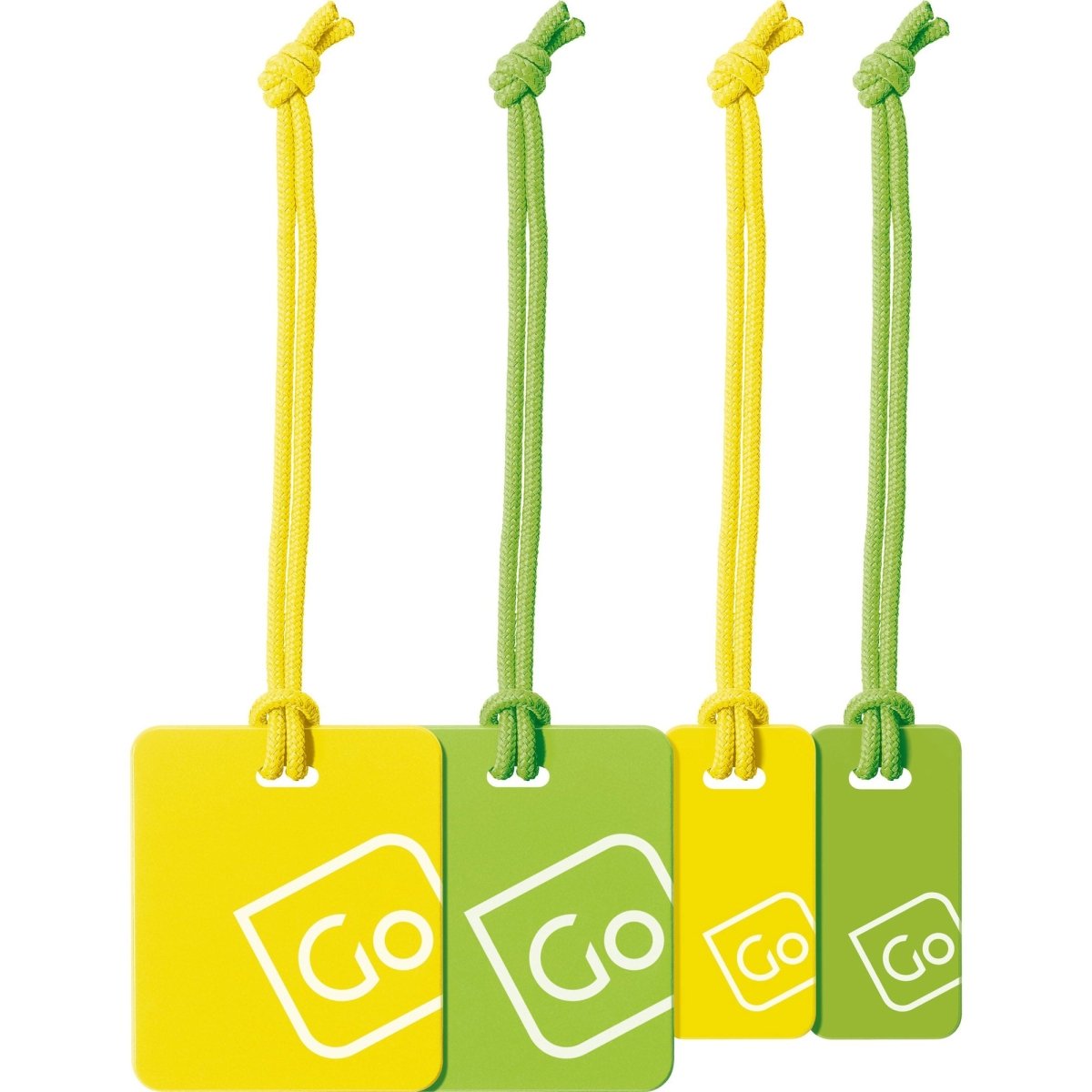 Go Travel Luggage Tags Family PackYellow/Green