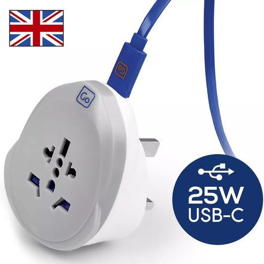 Product Image – Go Travel World-UK USB-C Adaptor + (25W)