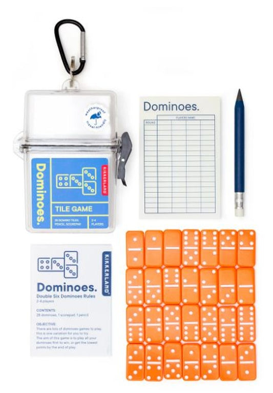 Product Image – Kikkerland Waterproof Dominoes Travel GameGame