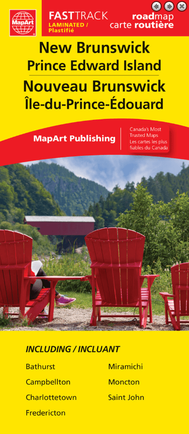 MapArt New Brunswick / Prince Edward Island FastTrack Map