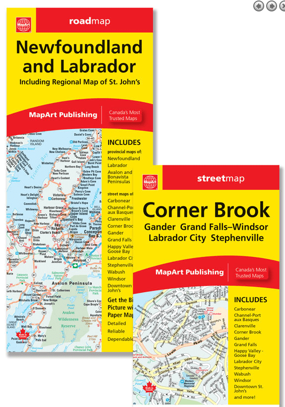 MapArt Newfoundland and Labrador Map