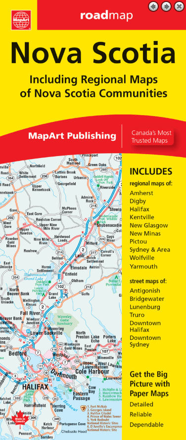 MapArt Nova Scotia Map