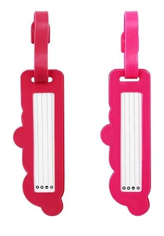 Product Image – Mine by Mytagalongs Set Of 2 Mine Luggage TagsLuggage TagsHot Pink