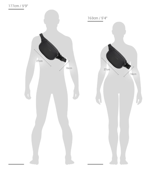 Pacsafe Vibe 100 Anti - Theft Hip PackHip BagBlack