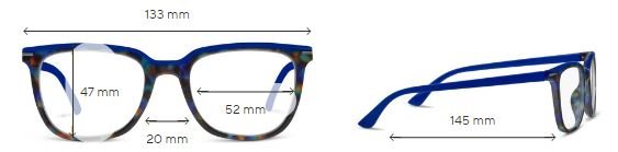 Peepers Dante ReadersCobalt Tortoise/Blue1.25