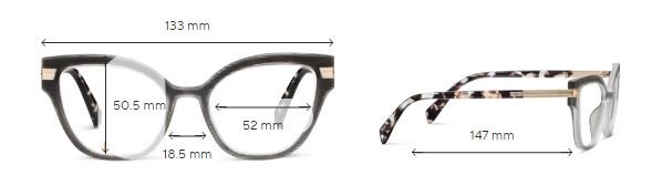 Peepers Marguee ReadersBlack/Sand Quartz1.25