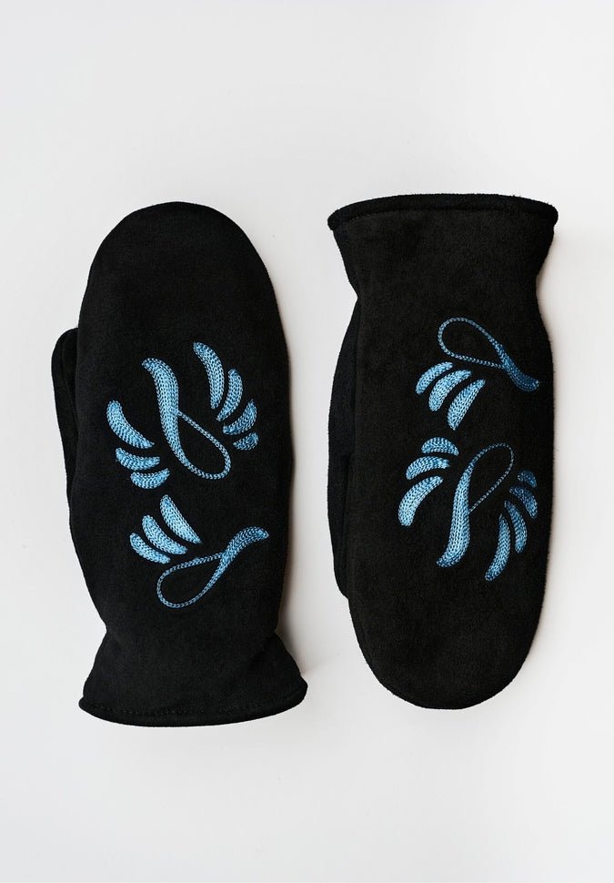 Raber Embroidered Lined Mitts - SnowbirdGlovesSmall