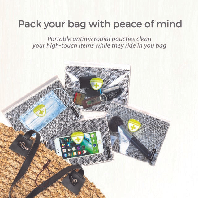 Travelon Set of 4 Antimicrobial Clean Pouches