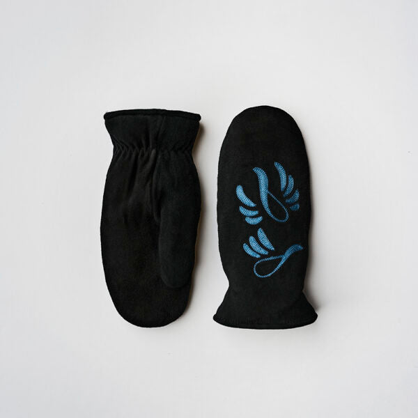 Raber Embroidered Lined Mitts - Snowbird