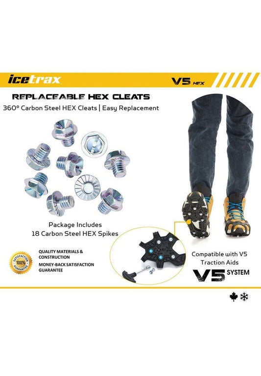 Product Image – Icetrax Hex Replacement Spikes for V5 Ice CleatsIceTrax