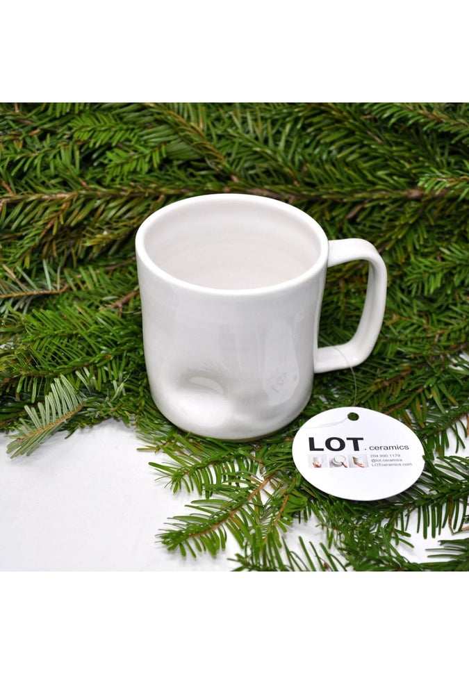 Lot.Ceramics Tall Dent Mug - 3 styles availableGiftGloss White