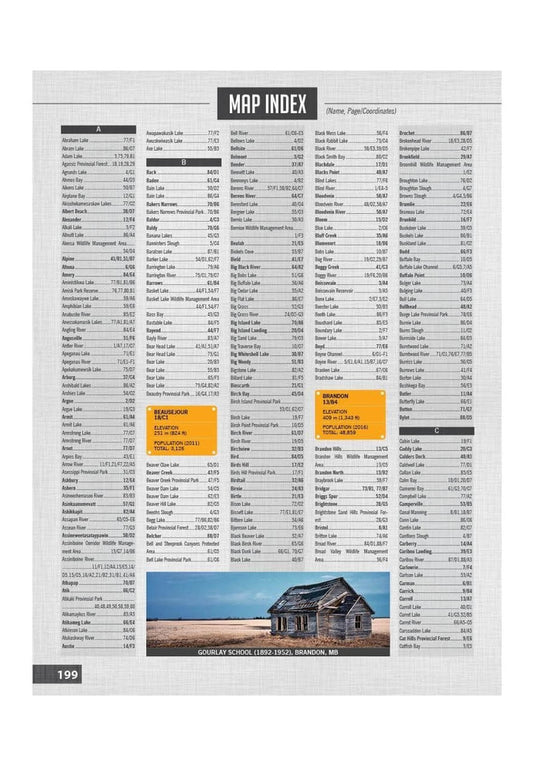 Product Image – MapArt Backroad Mapbook - Manitoba 3rd EditionMap