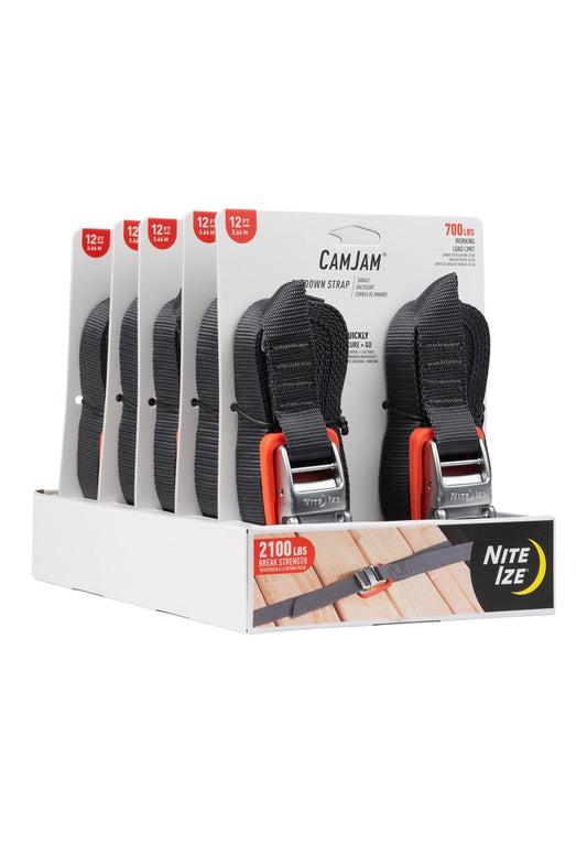 Product Image – Nite Ize CAMJAM® TIE DOWN STRAPS 12' - 2 PackTie Down Straps