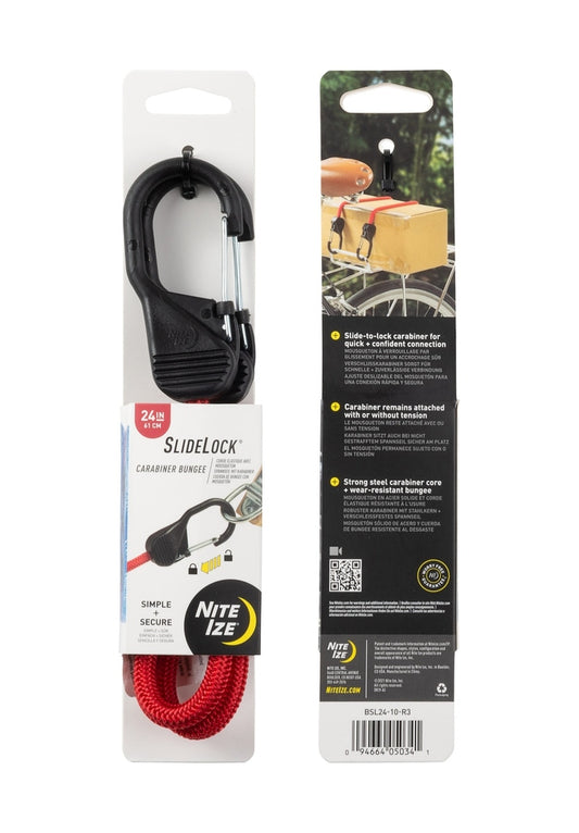 Product Image – Nite Ize SLIDELOCK® CARABINER BUNGEE 24"Bungee Cords