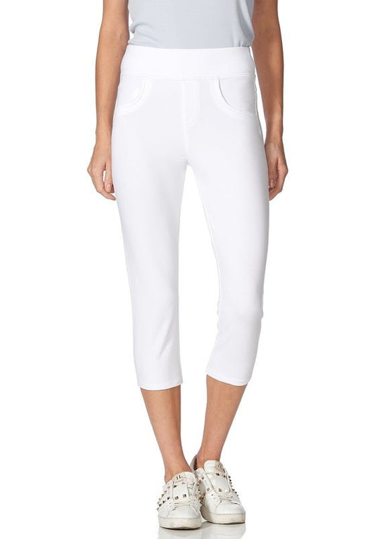Product Image – HUE Game Changing Hi - Rise Capri LeggingLeggingsChambrayXL