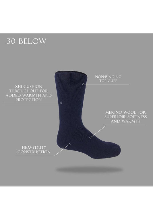 Product Image – J.B. Field's - Icelandic "30 Below Classic" Merino Wool Thermal SockSocksNavyMedium