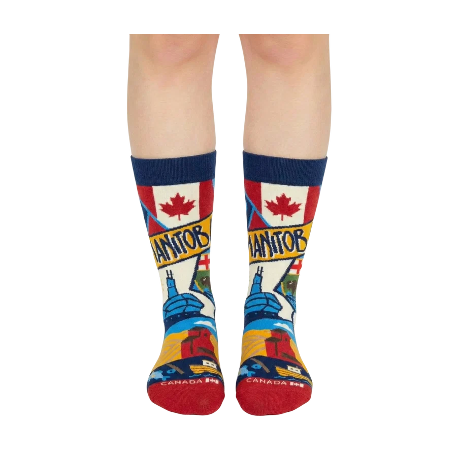 Northern Icons Manitoba Prairie Graphic Crew Socks