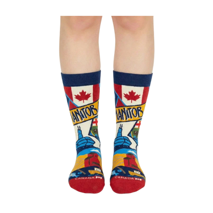 Northern Icons Manitoba Prairie Graphic Crew Socks
