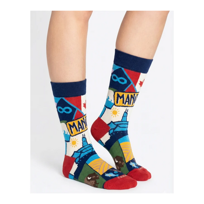 Northern Icons Manitoba Prairie Graphic Crew Socks
