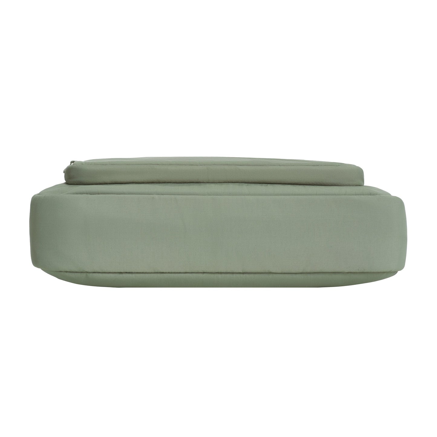 Bottom view of moss Travelon Roam Anti-theft East/West Crossbody.