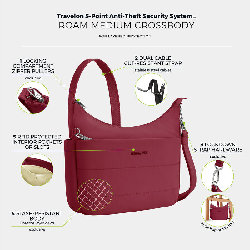 Travelon Roam Anti-Theft Medium Crossbody