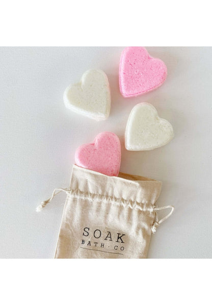 SOAK Bath Co. Heart Shaped Bath Bombs - set of 4