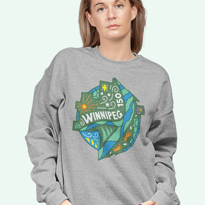 Winnipeg 150 Adult Unisex Crew Sweatshirt