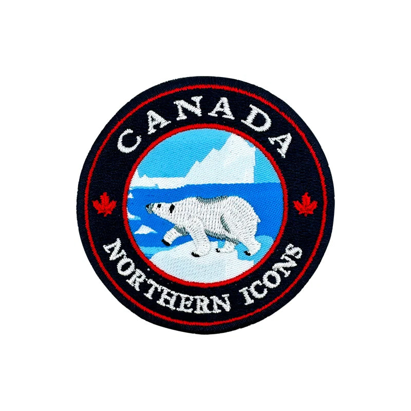 Northern Icons Canada Polar Bear Iron-on Embroidery Patch