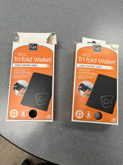 Go Travel RFID Tri-Fold Wallet - Damaged Packaging - Marked Down Accordingly