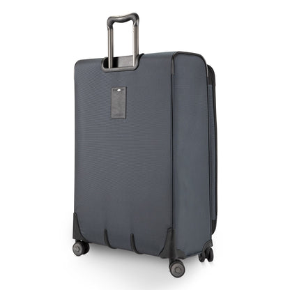 Ricardo Beverly Hills Montecito 3.0 is a large expandable spinner suitcase with an extended telescopic handle.