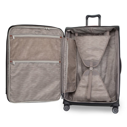 Ricardo Beverly Hills Montecito 3.0 Large Check-In Spinner: expandable, mesh pockets, straps, smooth wheels.