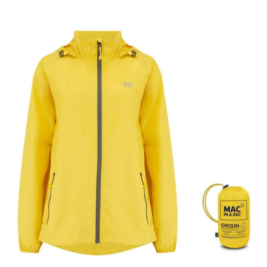 Product Image – Mac In A Sac Unisex Packable Waterproof Jacket - YELLOW AND CORAL ONLY