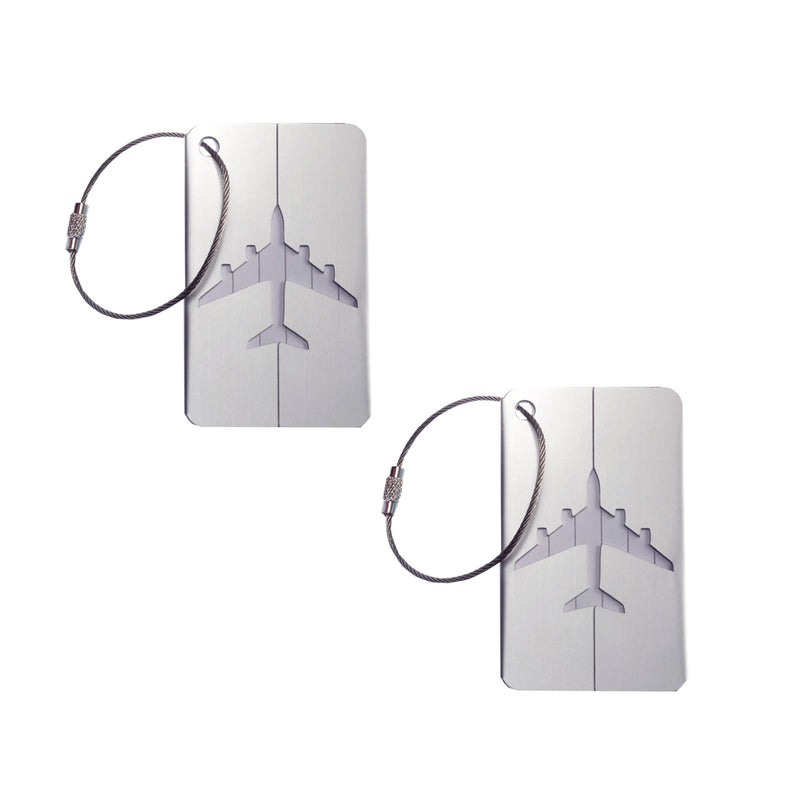 Talus Smooth Trip Aluminum Luggage Tags - 2 pack