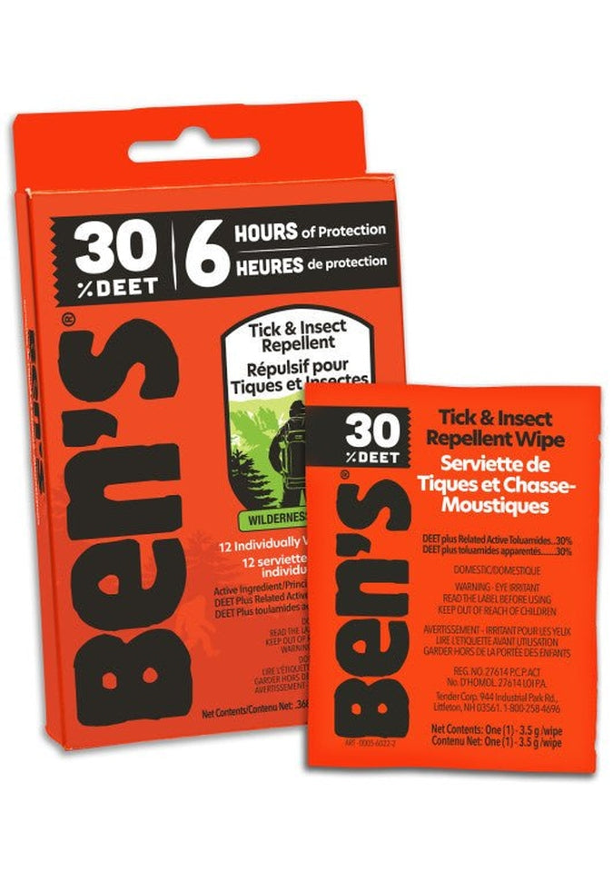 Ben's® 30 Tick And Insect Repellent Wipes