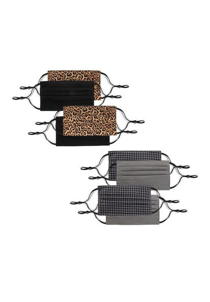 Non Medical Bondstreet Adult Face Masks - Set of 4PPELeopard Collection