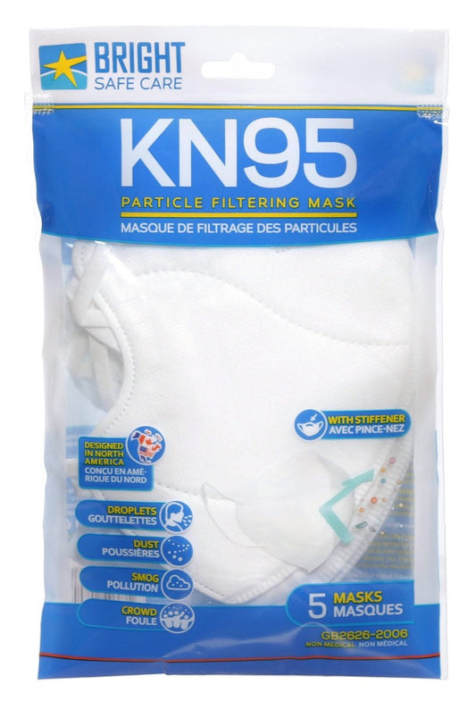 Product Image – Non Medical Bright Safe Care KN95 Mask - 5 PackPPE