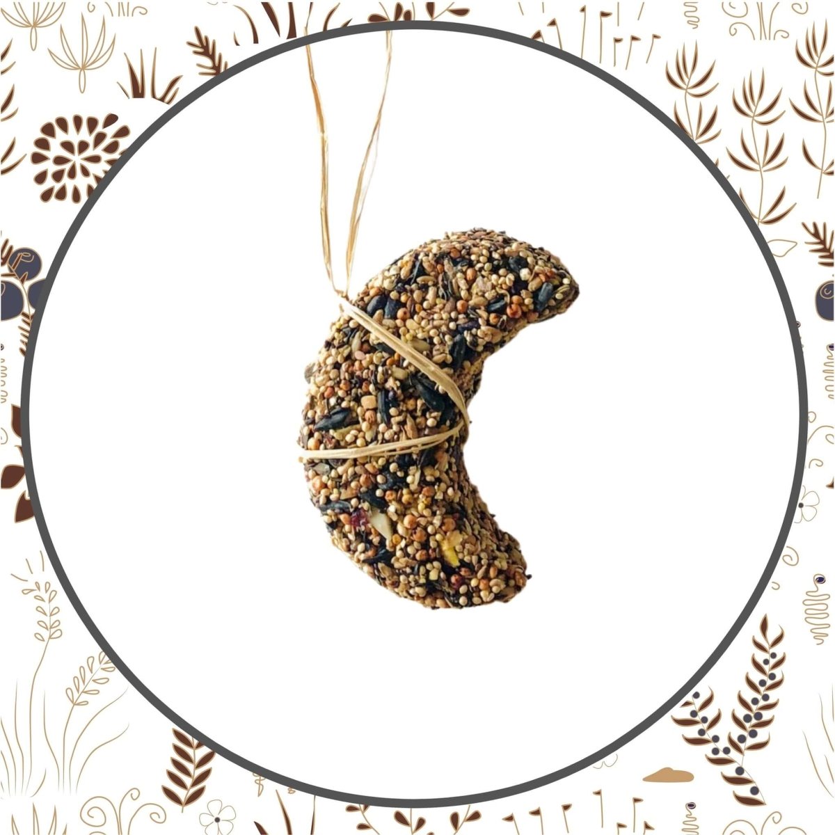 Charlotte's Birdseed: Moon - Shaped Birdseed FeederBird Seed