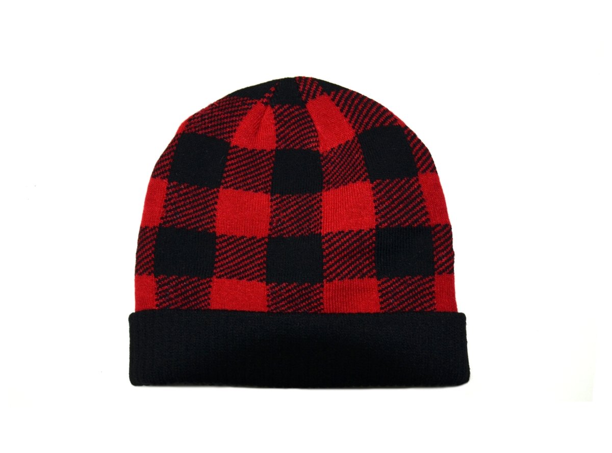 Crown Cap Buffalo Check Toque with CuffHats