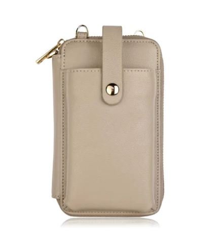 Espe Pastel RFID Smartphone Pouch - ClearanceCrossbodyAlmond