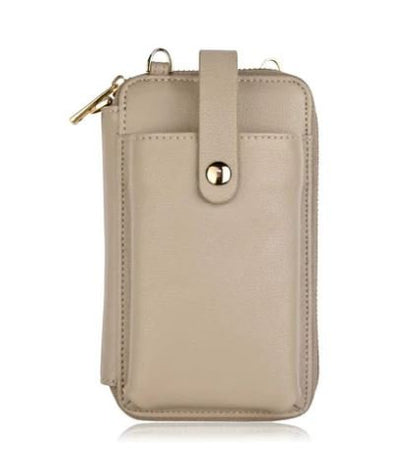 Espe Pastel RFID Smartphone Pouch - ClearanceCrossbodyAlmond