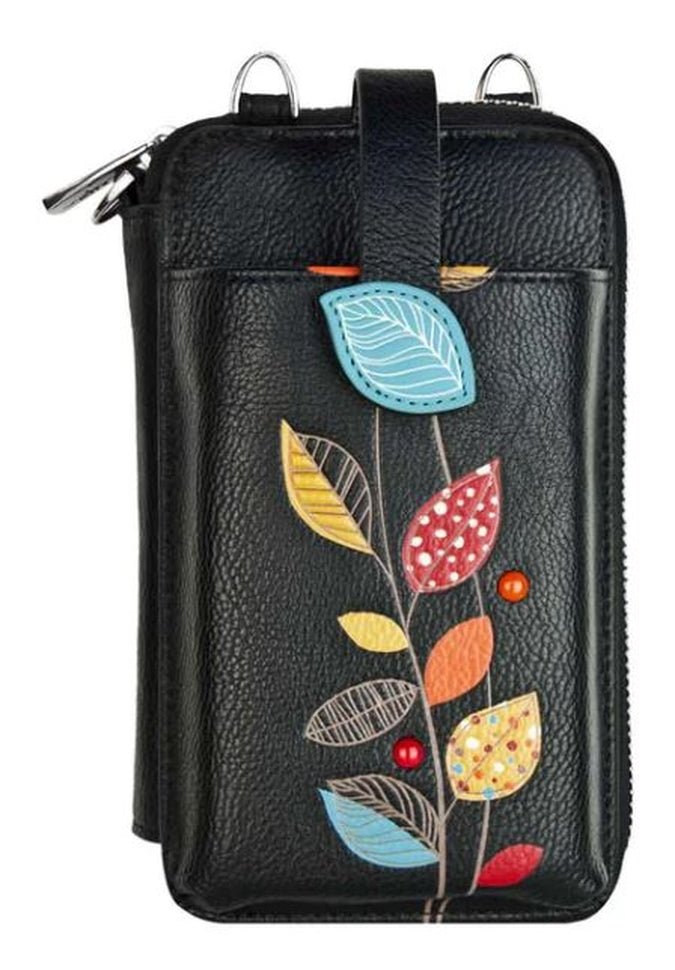 Espe Petal Smartphone PouchCrossbodyBlack