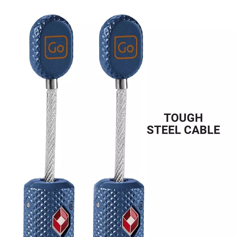 Go Travel Cable Key Twin Padlocks TSA