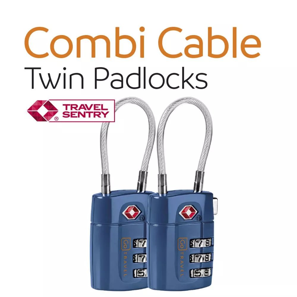 Go Travel Combi Cable Twin Padlocks TSA