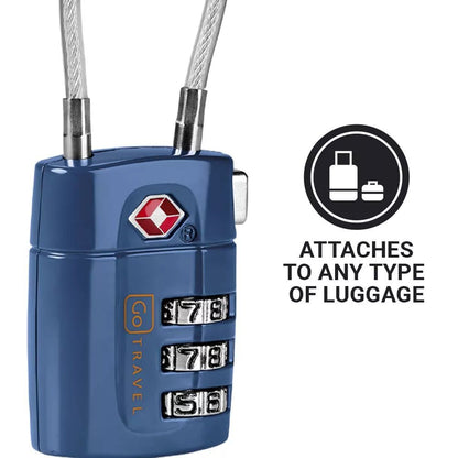 Go Travel Combi Cable Twin Padlocks TSA