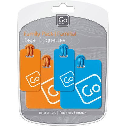 Go Travel Luggage Tags Family PackBlue/Orange