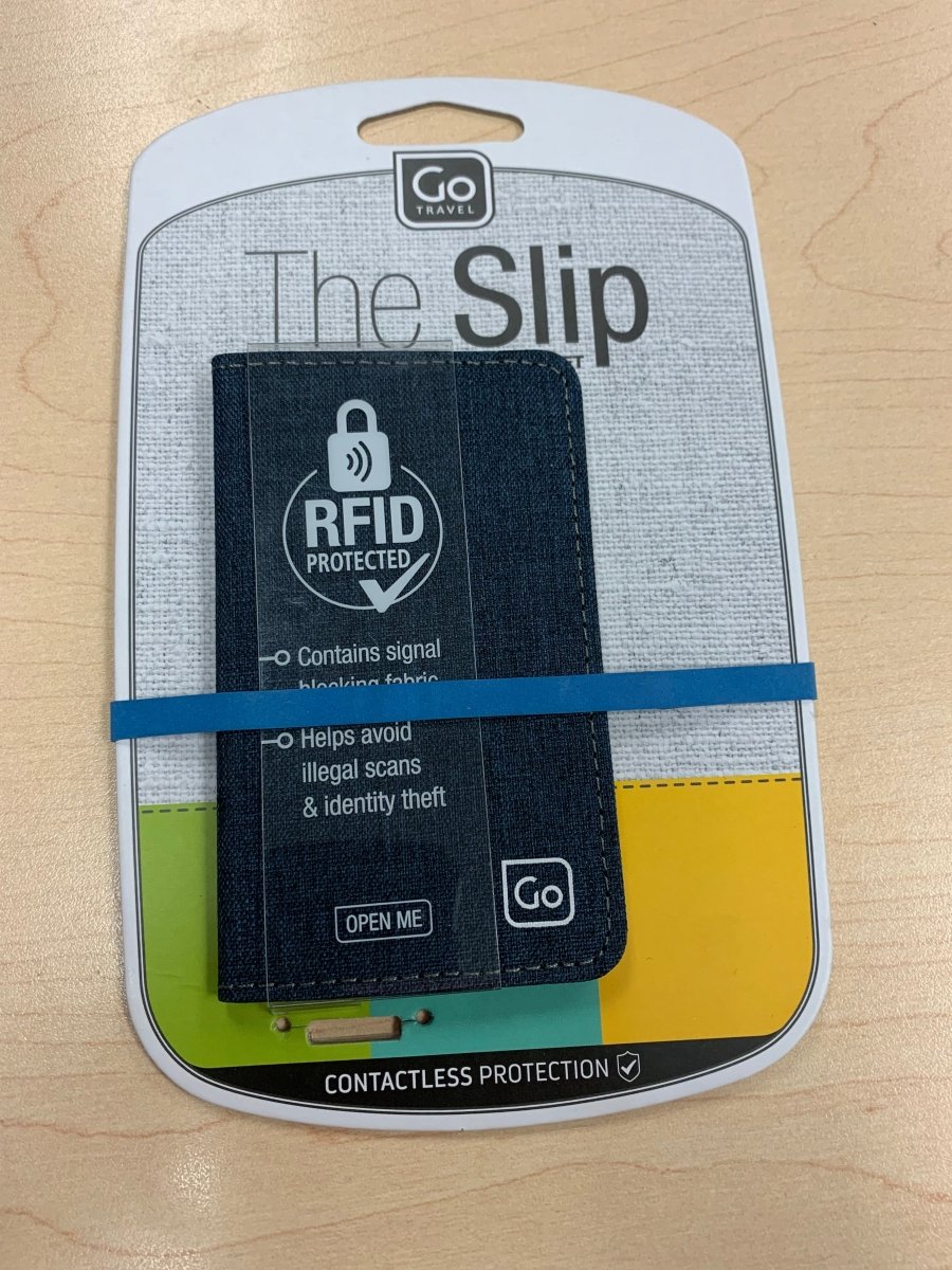 Go Travel The Slip RFID Wallet - Damaged Packaging - Marked Down AccordinglyPetrol Blue