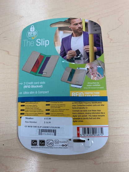 Go Travel The Slip RFID Wallet - Damaged Packaging - Marked Down AccordinglyPetrol Blue