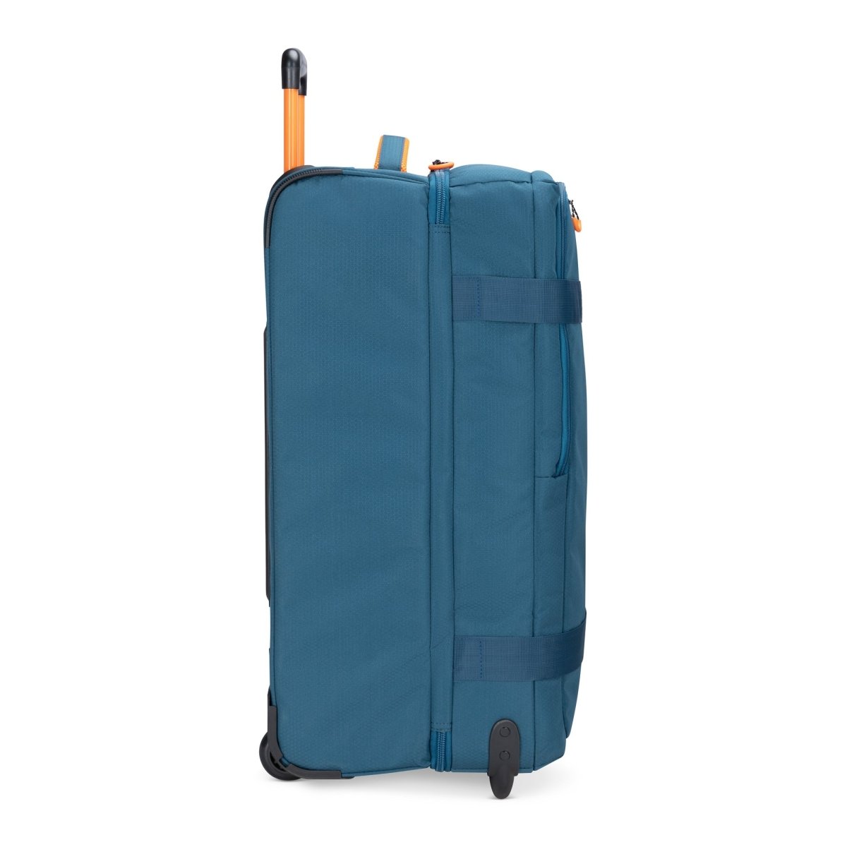 Graphite Metamorph 28" Upright Rollaboard, teal, right side view.